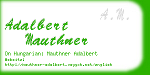 adalbert mauthner business card